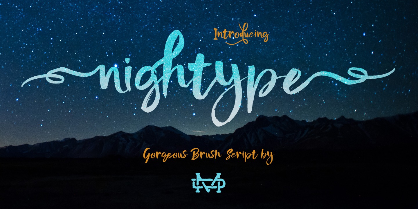 Пример шрифта Nightype